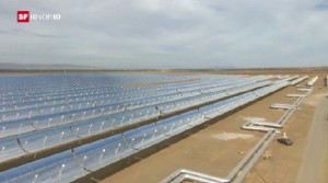 Strom aus der Wüste: So könnte der Solarpark in der Sahara ab 2019 aussehen (Bild: SF 10vor10)